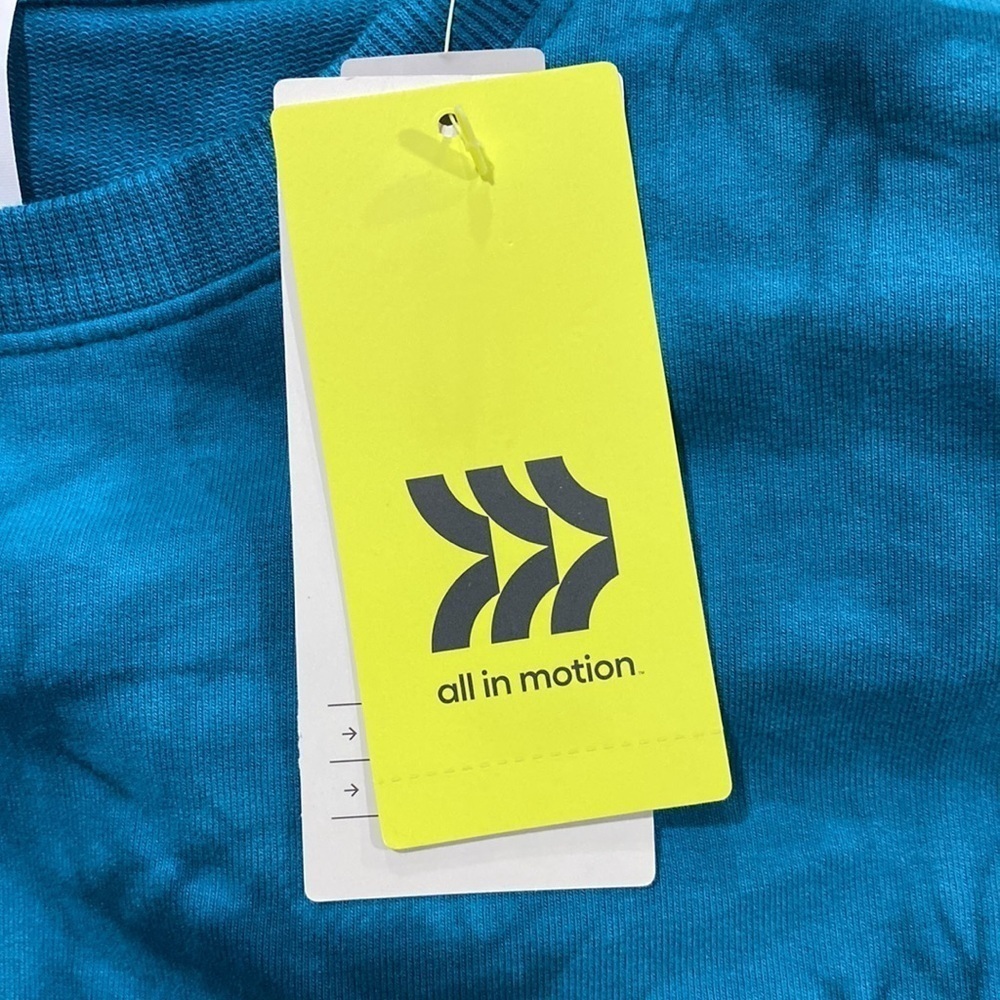 All In Motion Women's Teal French Terry Crewneck Sweatshirt Size XS - Picture 4 of 8